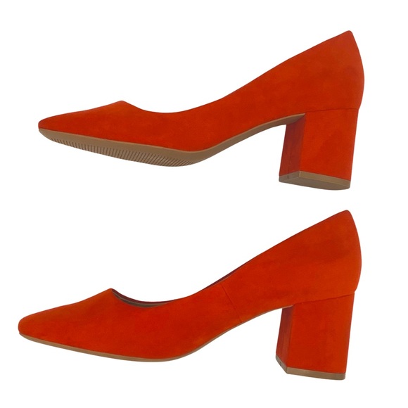 H&M New Faux Suede Block Heel Pump, Size 38 EU/7 US - Picture 4 of 8